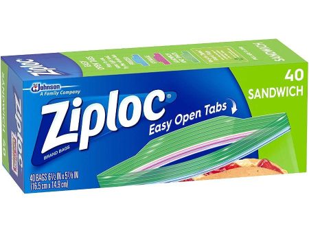 Ziploc Sandwich Bags, 40 ct Fashion