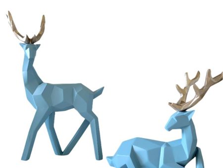 A.W. Geometric Deer Set of 2Pcs 20cm & 30cm Online now