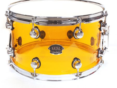 Natal Arcadia 14  x 8  Arcadia Acrylic Snare Drum in Transparent Orange Online