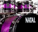 Natal  The Originals  Split Lacquer UFX 4-Piece Shell Pack in Black & Pink Sparkle For Discount