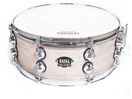 Natal Arcadia The  65 White Oyster Snare Drum Online now