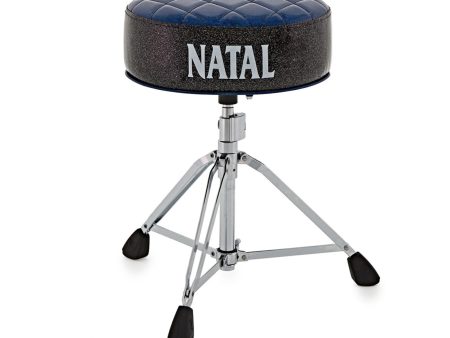 Natal H-ST-DTBB Drum Throne - Blue Round Seat With Black Sides Online Sale