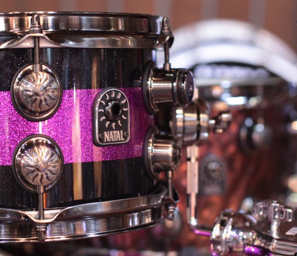 Natal  The Originals  Split Lacquer UFX 4-Piece Shell Pack in Black & Pink Sparkle For Discount