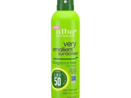 Alba Botanica Sunsreen, Clear Spray, Fragrance Free, 6fl oz on Sale