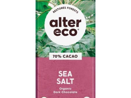 Alter Eco, Organic Deep Dark Sea Salt 70% Cocoa Chocolate Bar, 2.82 oz Online Sale