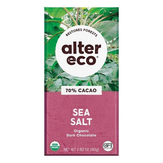 Alter Eco, Organic Deep Dark Sea Salt 70% Cocoa Chocolate Bar, 2.82 oz Online Sale