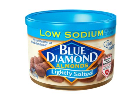 Blue Diamond Almond Lightly Salted - Low Sodium Can170g Online Sale