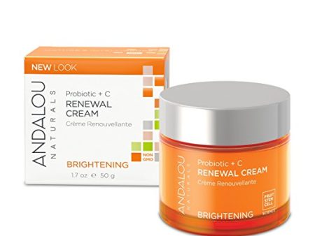 Andalou Naturals, Brightening Probiotic + C Renewal Cream, 1.7 oz For Discount