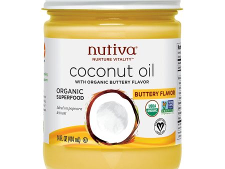 Nutiva Organic GF Buttery Coconut Oil 14 OZ Online Sale