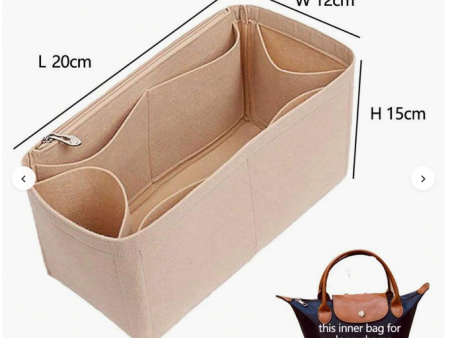 Bag Purse Organizer for Longchamp Tote, small (20x15x12cm) on Sale