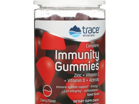 Trace Minerals Research, Immunity Gummies, Cherry, 60 ct on Sale