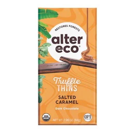 Alter Eco, Salted Caramel Dark Chocolate Truffle Thins Bar 2.96 oz Cheap