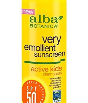 Alba Botanica Sunsreen, Clear Spray, Active Kids, 6fl oz For Sale