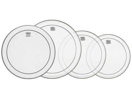 Remo Clear Pinstripe Pro Pack 10 , 12 , 14  + Free 14  Head Online Hot Sale