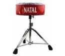 Natal H-ST-DTBR Drum Throne - Blue Round Seat with Red Sides For Cheap