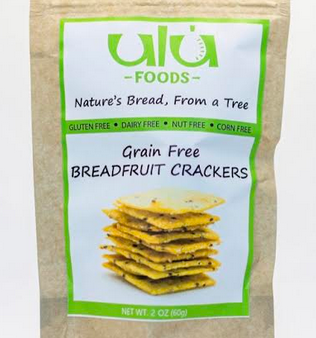 ULU Foods, GF Breadfruit Crackers, Chia & Sea Salt, 3.5 oz Online Hot Sale