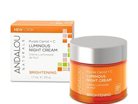 Andalou Naturals, Brightening Purple Carrot + C Luminous Night Cream, 1.7 oz Online