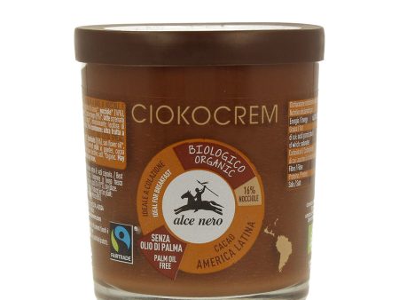 Alce Nero CREM180 Organic Hazelnut and cocoa spread Ciokocrem 180g Online now