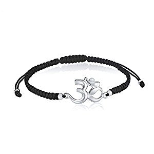 Yoga Jewellery, AUM Bracelet Adjustable, 925 Sterling Silver For Cheap