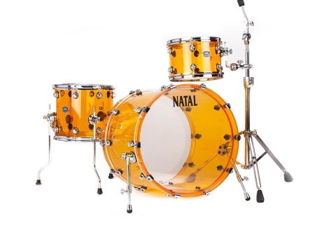 Natal Arcadia Acrylic 3-Piece Shell Pack in Transparent Orange Acrylic Finish Online