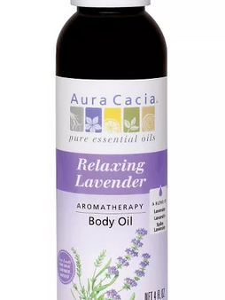 Aura Cacia, Aromatherapy Body Oil, Relaxing Lavender, 4 fl oz on Sale