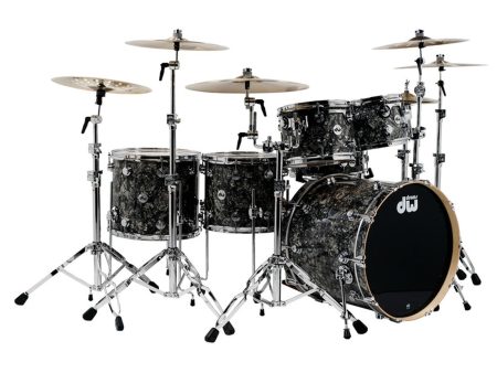 Drum Workshop Collector s Series 5-Piece Shell Pack in Silver Abalone with Black Hardware Online