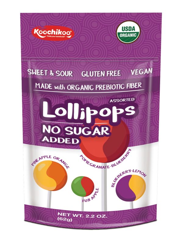 Kootchikoo Organic No Sugar Lollipops 4 flavours 60g Online Sale