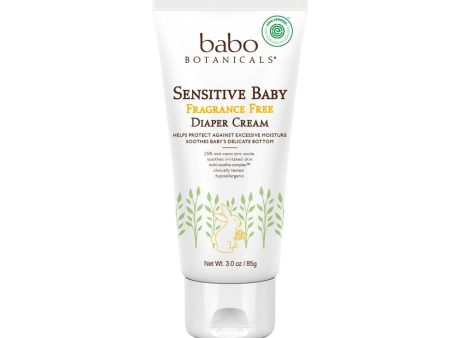 Babo Botanicals, Sensitive Baby Fragrance Free Zinc Diaper Cream, 3 oz For Discount