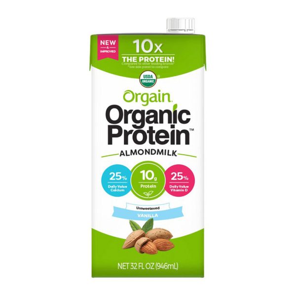 Orgain Organic Almond Milk Vanilla - Unsweetened Online now