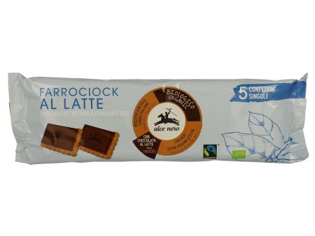 Alce Nero FCL140 Organic Spelt Biscuit with Milk chocolate bar 140 g Hot on Sale