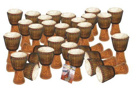 30 player Tweneboa Wood Djembe pack - Bucara (Key Stage 3) Online now