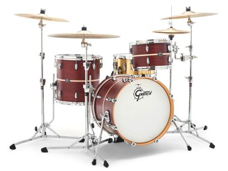 Gretsch Renown Maple 3-piece BeBop Shell Pack in Satin Walnut   Pearl Inlay Online Hot Sale