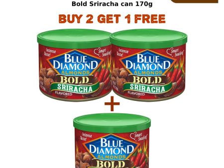 Blue Diamond Almond Bold Sriracha can 170g (2 + 1 Free) on Sale