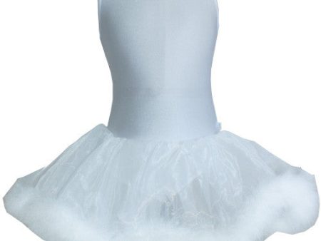 White Christmas Tutu With Feather Detail Fashion