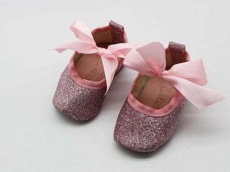 Baby Ballet Pumps | Glitter Pink For Cheap