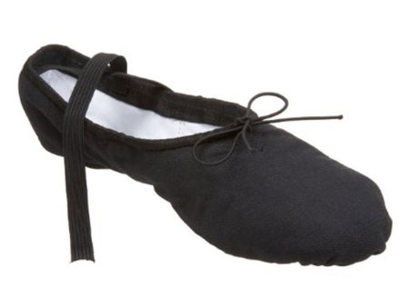 Ballet Canvas Split Sole Shoes Black - (BCSSB) For Sale